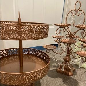 Two tiered dessert tray, 12 cupcake stand